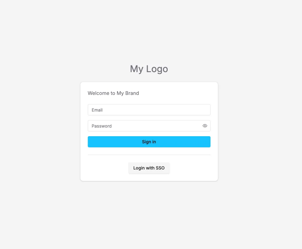 Login page
