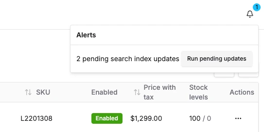 Alert example