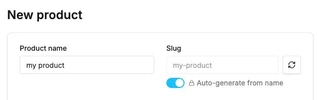 Slug input