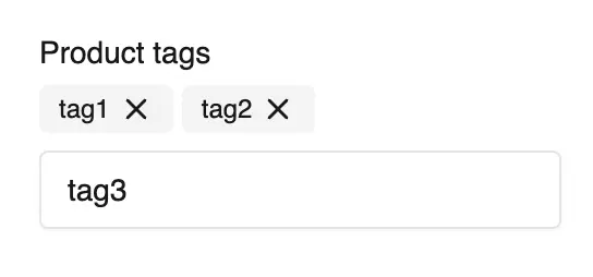 Tags input