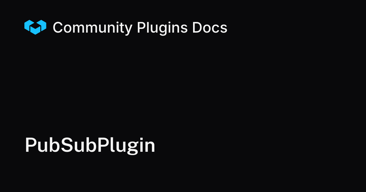PubSubPlugin | Vendure Docs