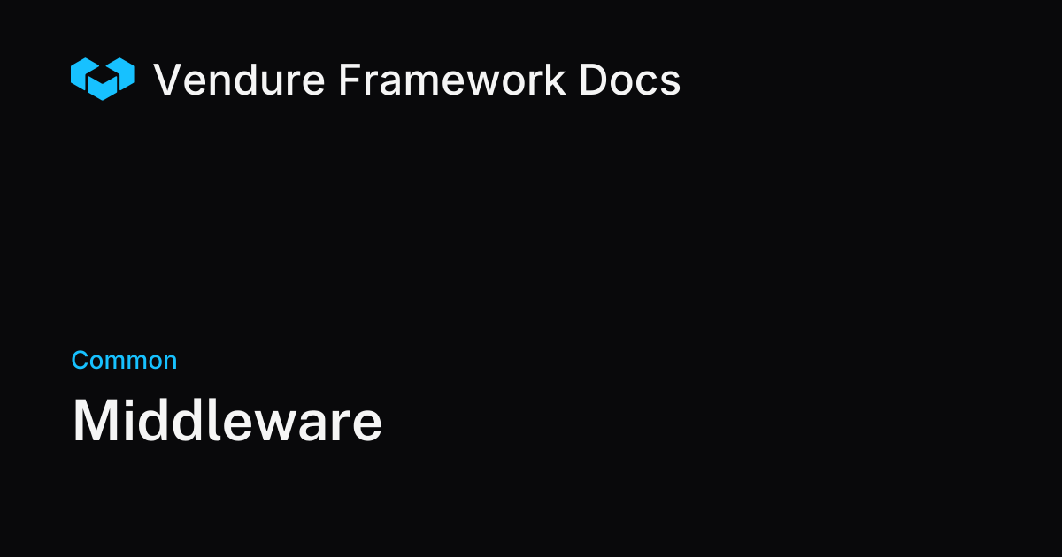 Middleware | Vendure Docs