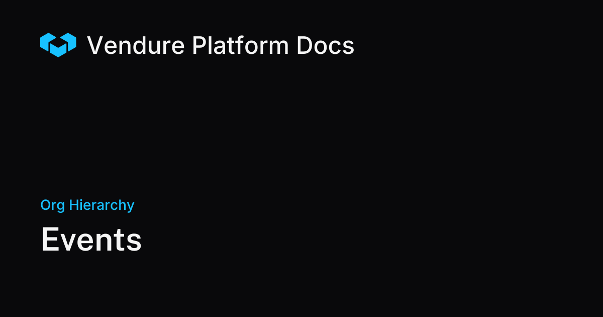 Events | Vendure Docs