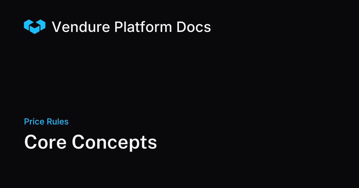 Core Concepts | Vendure Docs
