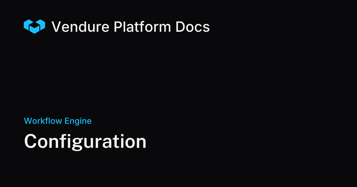Configuration | Vendure Docs